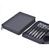 Fountain Pen Case 12 Pens Large Capacity Black Waterproof Canvas