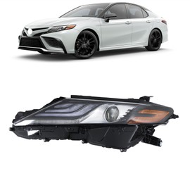 Silscvtt 1PC Driver Side Replacement for Toyota Camry XSE 2021-2022 Black Housing Reflector w/DRL Headlamp 8115006G30 Headlights Assembly