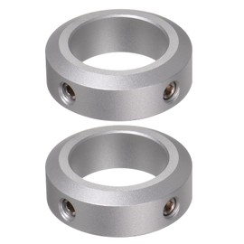 HARFINGTON 2pcs Shaft Collar 25mm Bore Aluminum Alloy Set Screw Shaft Collars, 38mm OD, 12mm Width, for Wheel Barrow Axle, Gearbox Assemblies, CNC Machine Tools, Industry, Anodization