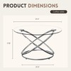 Otterease 31" Glass Coffee Table, Round Coffee Table with Ring