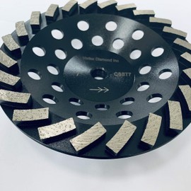 ALSKAR DIAMOND ADCSST 7-Inch Premium Heavy Duty Diamond Grinding Cup Wheel Segmented Turbo Cup for Concrete Mortar with 5/8-Inch 11mm Thread (7")