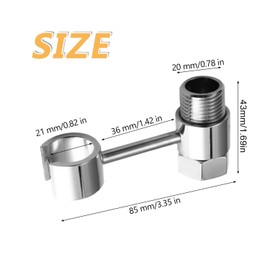 Shower Holder, 360° Rotatable Silver Shower Head Holder, No Drilling, Diameter 20 mm, Universal Shower Head Holder, Stainless Steel Hand Shower Holder for Bathroom, Toilet (Silver)