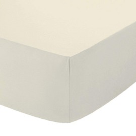 Comfy Nights Extra Deep 16"(40Cm) 100% Egyptian Cotton Fitted Bed Sheet in (Super King, Cream - 40cm Deep)