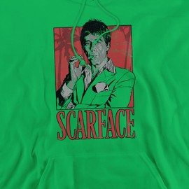 Scarface Tony Unisex Adult Pull-Over Hoodie, Kelly Green, X-Large