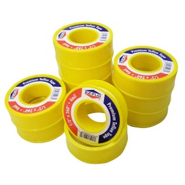 EZ-FLO Gas Teflon Tape, Premium Pipe Thread Tape, 1/2-Inch x 260-Inches x 4 mil, Yellow (10 Pack)