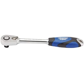 Draper 26516 1/2-Inch Square Drive Micro Head Reversible Soft Grip Ratchet