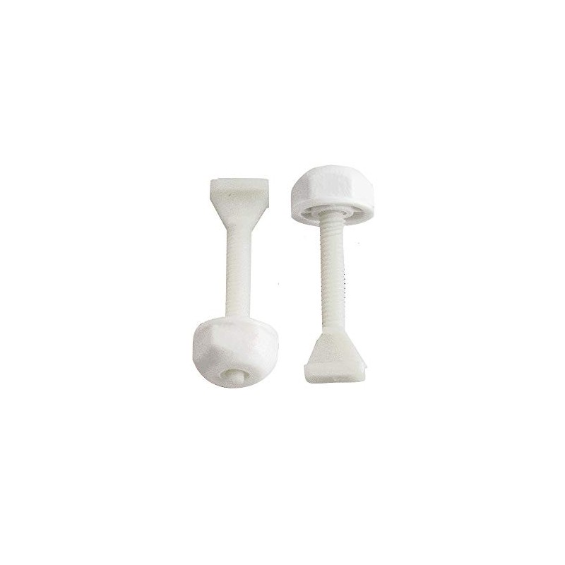 Keeney PP835-19 2-3/8" Plastic Toilet Bolts Open Cap Nut