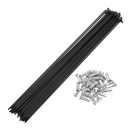 Motoforti Universal Bicycle Spokes Bike Wheel Spokes 14G 235mm Length Carbon Steel Black 1 Set