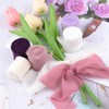 URROMA Chiffon Ribbons, 6 Rolls Pink-Purple Series Silk Ribbon Mixed