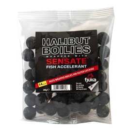 Fjuka Sensate Halibut Wrapped Boilies 14mm 200g bag | Big fish hookbaits | Carp, barbel, chub, tench etc