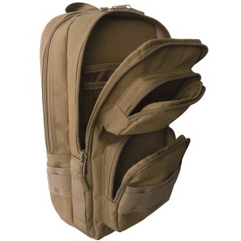 Rothco Tactical Traveler Sling Bag EDC CCW Over Shoulder Adventure Pack 10L - Coyote Brown