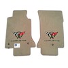 C5 Corvette Carpet Floor Mats Light Shale (Tan) W/Double Logo