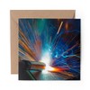 1 x Greeting Card Welding Welder Engineer - Blank Birthday