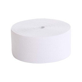 Trimming Shop 50mm (2 Inch) Wide Flat Elastic Band, Stretchable Waistband Tape Elastic Cord for Sewing Clothing, Garments, Dressmaking, DIY Craft Projects, White, 1 Metre