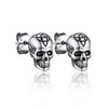 Bandmax Viking Celtic Skull Stud Earrings 925 Sterling Silver Knot