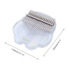 kimi Kalimba 17 Key Thumb Piano Kalimba Transparent Acrylic with