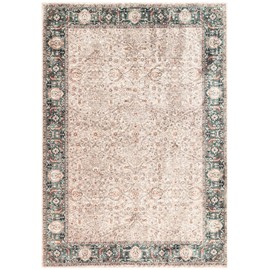 Keen Home Design 8x10 Rug - Machine Washable Area Rug with Non-Slip Backing, Ideal for Living Room, Dining Room, Bedroom - Vintage, Easy Clean, Durable, Low Pile Rug - (8' x 10')