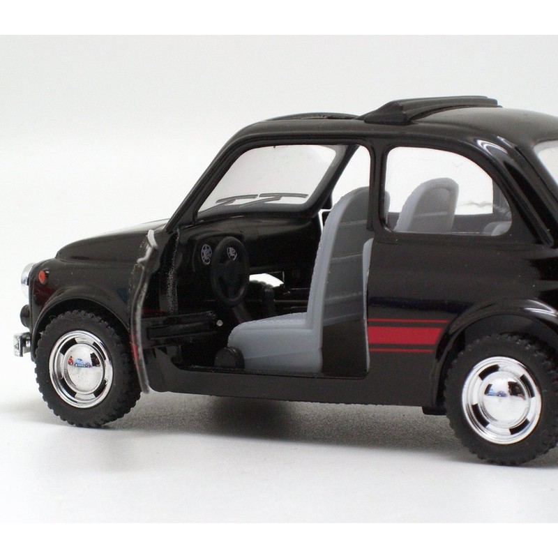 Kinsmart 1/24 FIAT Fiat 500 Pull Back Car (Black)