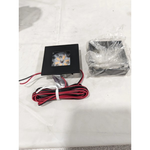 WAC Lighting LED Square Button Light, 2700K Black HR-LED87S-BK