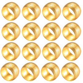 Napkin Ring, Round Metal Serviette Napkin Holder for Wedding Party Dinner Table Decoration (16 Pack Gold)