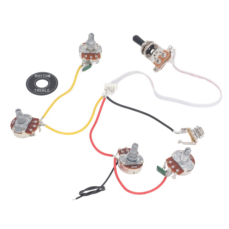 Electric Guitar Wiring Harness Kit 3 Way Toggle Switch 500K