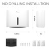 PLUSSEN Paper Towel Dispenser Wall Mount, Adhesive No Drilling Multifold