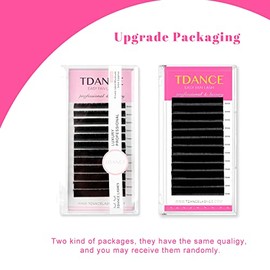 TDANCE Eyelash Extension Supplies Rapid Blooming Volume Eyelash Extensions Thickness 0.05 D Curl 17mm Easy Fan Volume Lashes Self Fanning Individual Eyelashes Extension (D-0.05,17mm)