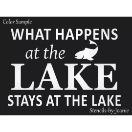 Stencils by Joanie Joanie Stencil What Happens Lake Stays Fish Boat Men Beach DIY Craft Signs