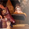 BURGOL Shoe care set with Shoe pomade-black and Pot brush