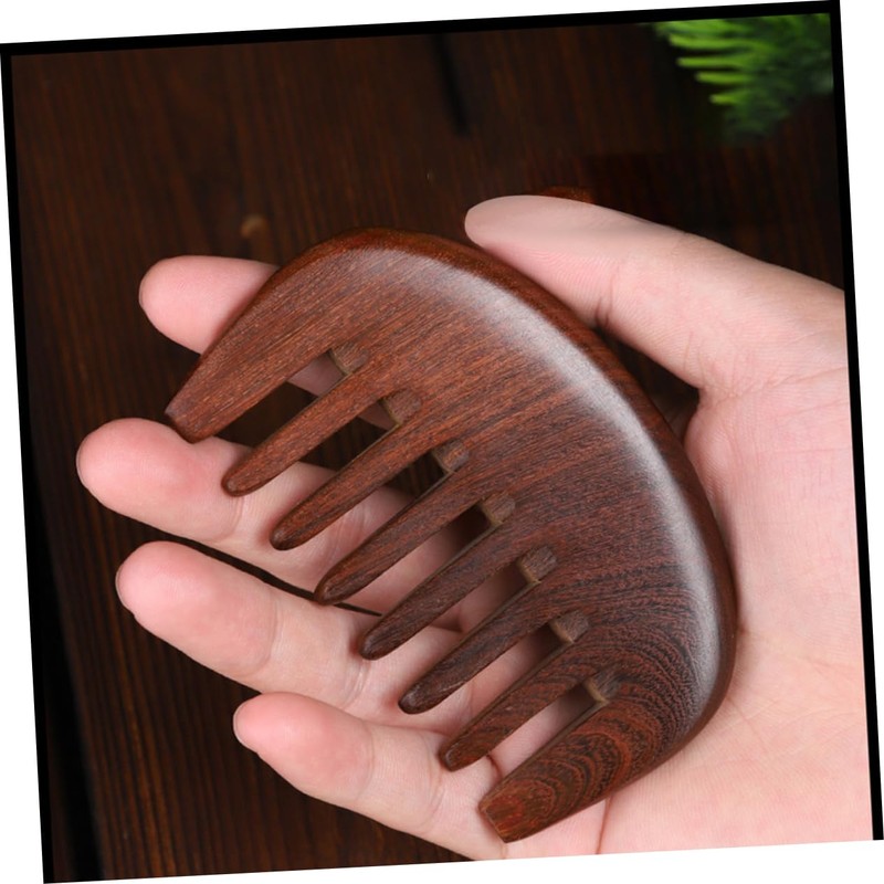 Healeved Natural Wooden Wide Tooth Comb for Scalp Massage Skin