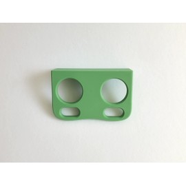 dddpp.lab Multi-Purpose Lens Case Holder for Clear Care Solutions with Glasses Compartment (Case Not Included) - 2 Person, Green