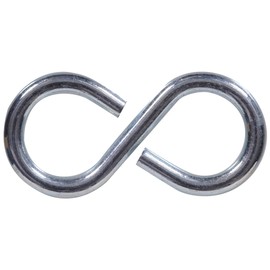 Hillman Hardware Essentials S Hook 2-1/8", Zinc Finish, Pack of 100