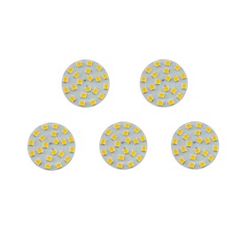 CBconcept 5 Pack, BackPin LED G4, 320 Lumens, 2 Watt (20W Equal), Soft White 4000K, 180 Degree Beam Angle, Dimmable, Low Volt AC-DC 12 Volt, JC G4 Bipin Base LED Disc Halogen Replacement Bulb