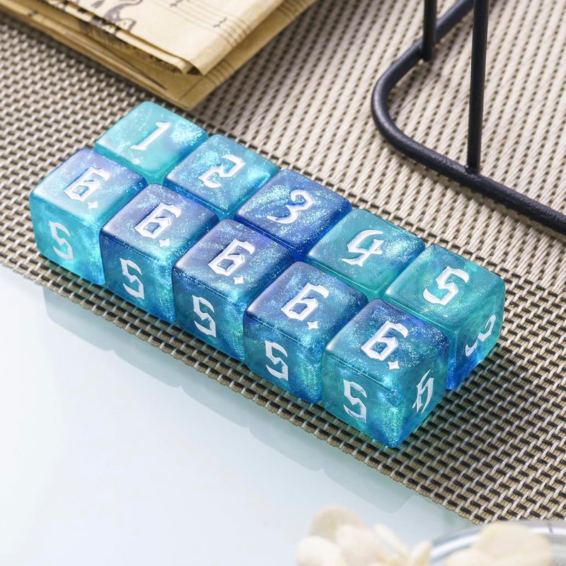 Yourandoll 10pcs Polyhedral Dice D6 Dice 6 Dice 16mm DND
