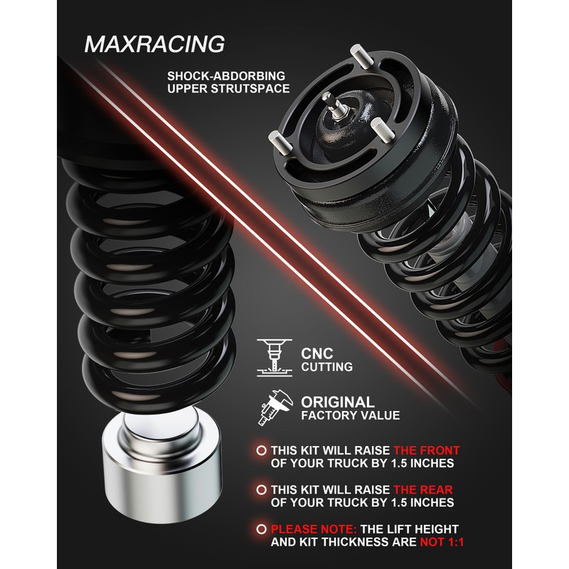Maxracing 1.5" Front + 1.5" Rear Leveling Lift Kit Compatible