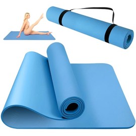 Tapete de Yoga Antideslizante 183 x 61 CM, Grueso 6mm Mat para Ejercicio Material EVA Ecológico, Incluye Correa de Transporte, Portátil Tapete Colchon