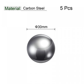 sourcing map 5pcs 30mm Carbon Steel Bearing Balls Precision Polished