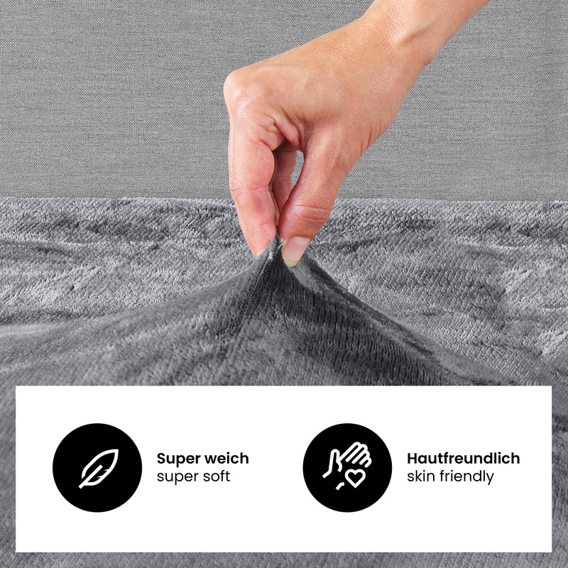 BaSaTex Cashmere Feel Fitted Bed Sheet Similar to Nicky, Teddy,