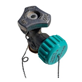 QCC1 Propane Tank Cap for 5-40 lb Tanks - OPD Valve Dust Cover in Green - Durable Plastic Thread Protection Sleeve for LP Cylinder, Adapter, and Gauge Fitting for BBQ Grill, Gen, RV, + Made in the USA