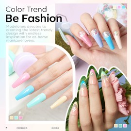 Modelones Pastel Gel Nail Polish 6 Colors Spring Gel Polish Set Pink Blue Nail Gel Polish Shellac Nail Polish Set UV Gel Polishes Pastel Milky Pink Nail Polish Gel Mothers Day Gifts for Women DIY