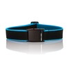 Olata Children’s Elasticated Belt with Plastic Clip Buckle. Black/Turquoise (5-15