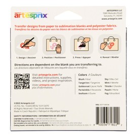 Artesprix Pastel Color Chisel Tip Infusible Ink Markers for Sublimation Printing & Drawing, 10 Pastel Color Set