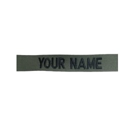 OD Green Name Tape or Army, Air Force, Air Patrol, Police, Marine Tape, with Fastener or Sew-On (Without Fastener)