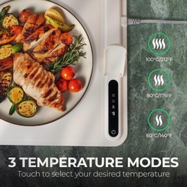 EconoHome Electric Warming Tray - Full Surface Electric Powered Food Warming Mat - Fast Heating, Rollable & Portable 3 Heat Levels Warming Tray, Food Warmer for Parties, Gatherings, Everyday Use