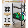 AnBaiMei 3-Tier 3D Printer Filament Storage Rack with Wheels, Rolling