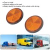 Car Reflector, 2 Pcs Round Reflector Universal Motorcycle Bike Red