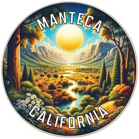 Manteca California Mementos Souvenir Vinyl Decal Sticker 4-Inch