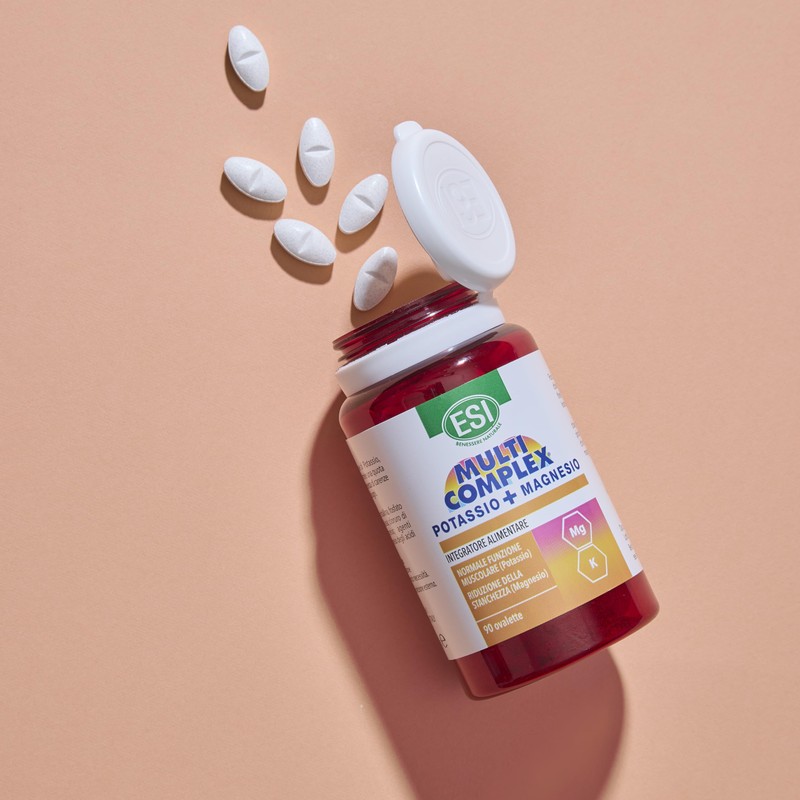 ESI, Multicomplex Potassio+Magnesio, Integratore Alimentare Multiminerale, Contribuisce a Ridurre Stanchezza