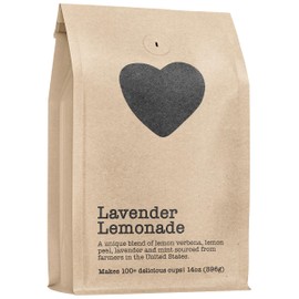 Lavender Lemonade, 100+ Servings, Eco-Conscious Zip Pouch, Caffeine Free, Pure Loose Leaf Tea Grown in America, 14.0 Ounce (Large)