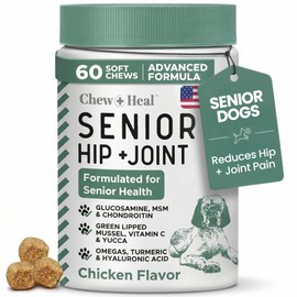 Glucosamine for Senior Dogs Hip and Joint Supplement, 60 Mobility Chews